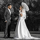 schwarz-weiß-Hochzeitsfotos im Schlossgarten