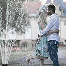Engagementshooting - Verlobungsbilder am Springbrunnen