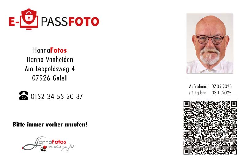 Das E-Passbild bei Ihnen zu Hause. Digitale Passbild vor Ort - ideal für ältere Menschen oder Menschen mit Handycap