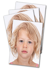 biometrisches Passbild eines kleinen Mädchens - Sofortdruck - Hannafotos